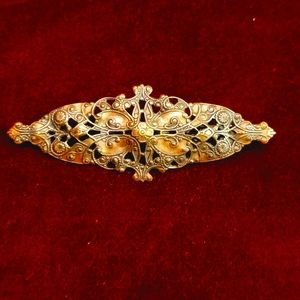 Vintage Edwardian copper collar pin / brooch